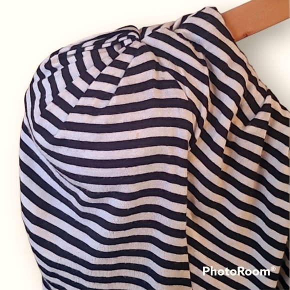 Ted Baker Black White Striped Long Ribbon Tie in Back Mini Dress - Picture 5 of 10